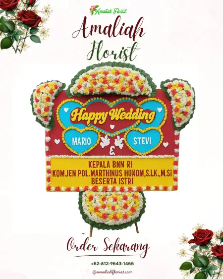 Papan Bunga Pernikahan Trayu